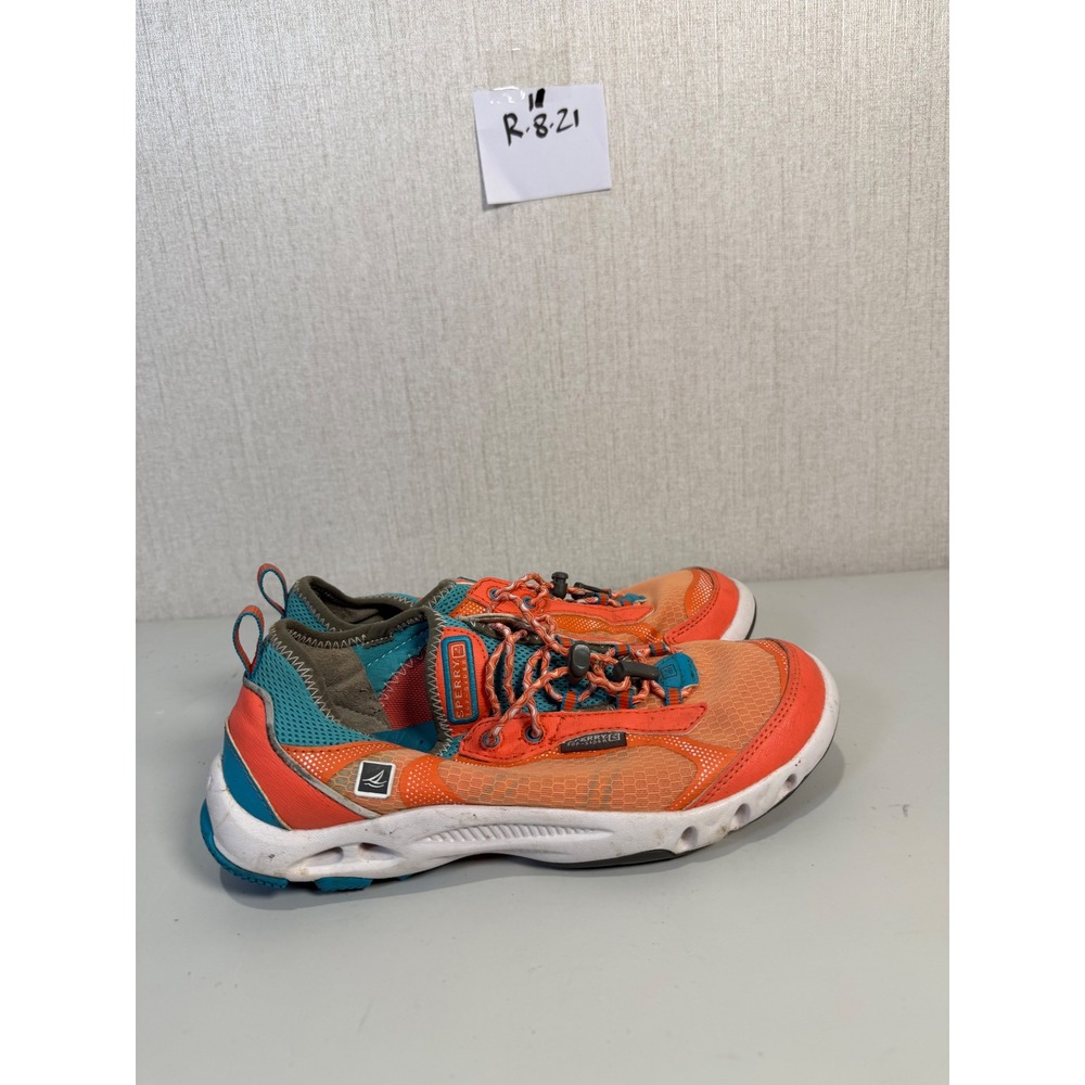 Sperry Top-Sider 7 Seas Orange Teal Water Shoes Womens 6.5M STS91776